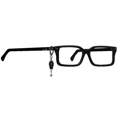 Cross  Glasses w/ Coffin Charm