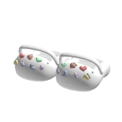 🍀Cute Preppy Charm Clogs (White)