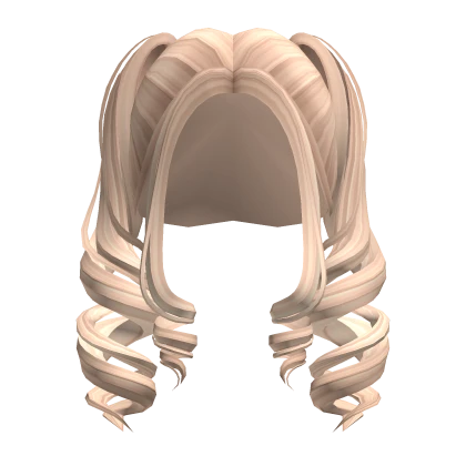 Blonde Ethereal Swirly Pigtails