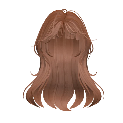 ginger wispy hime wolf cut w layered bangs