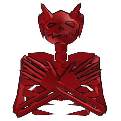 Skeleton Cuffin Cartoony Red