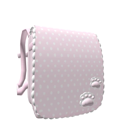 baby pink polka dot paws randoseru backpack