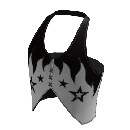 Modern festival corset star top black and white