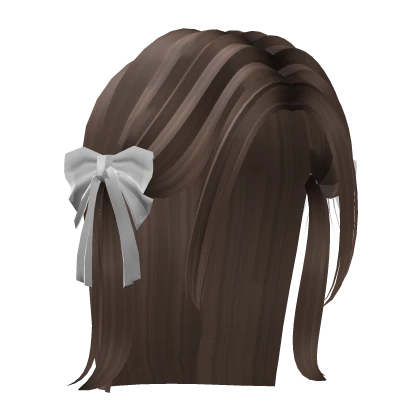 Short hair with side bows - brown