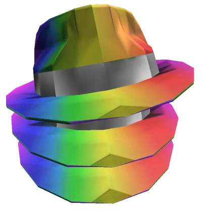 Stacked Rainbow Fedora 