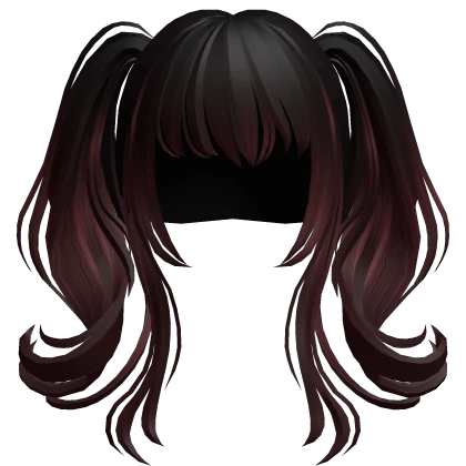 Red Anime Magical Pigtails