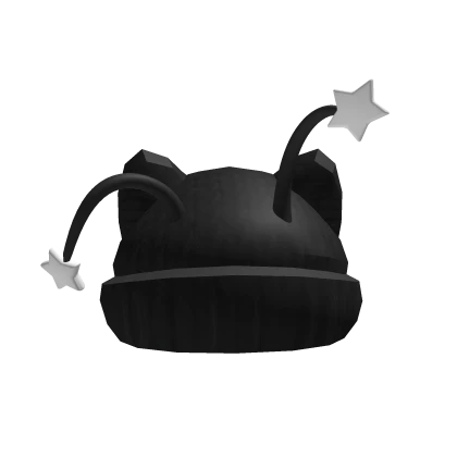 ♡ | Black Starry Alien Cat Beanie