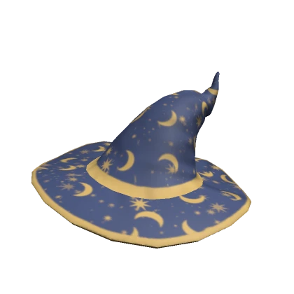 Starry blue wizard hat