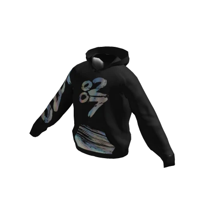 0207 Holographic Print Hoodie