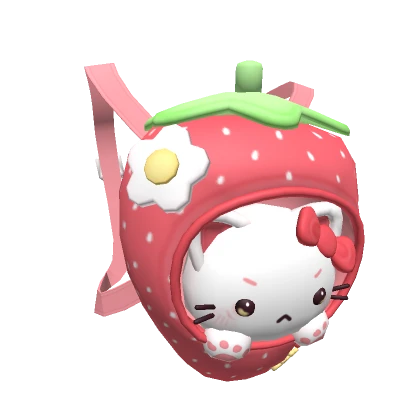  ♡ kawaii red strawberry pet kitty backpack 3.0