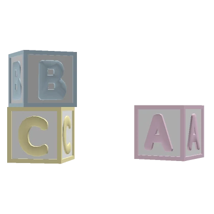 Cutesy Pastel ABC Blocks