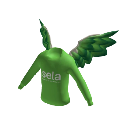Зеленое худи с крылышками sela