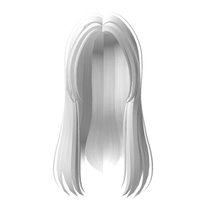 White Silky Straight Middle Part