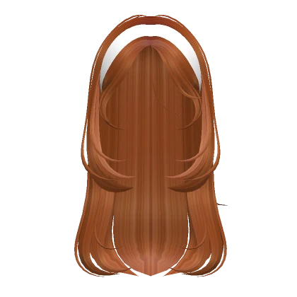 Orange Layered Hair with Side Bangs