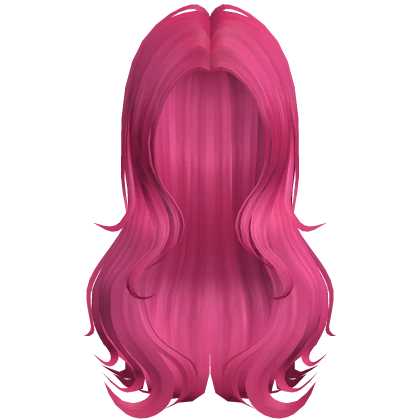 Hot Pink Swirly Messy Butterfly Long Hair