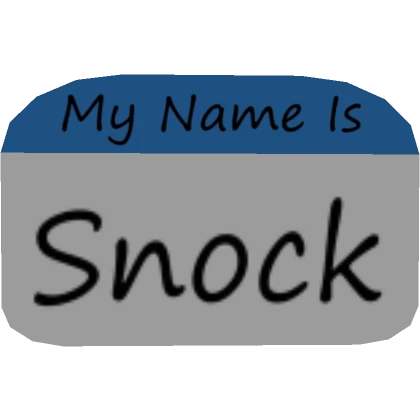 Snock's Name Tag