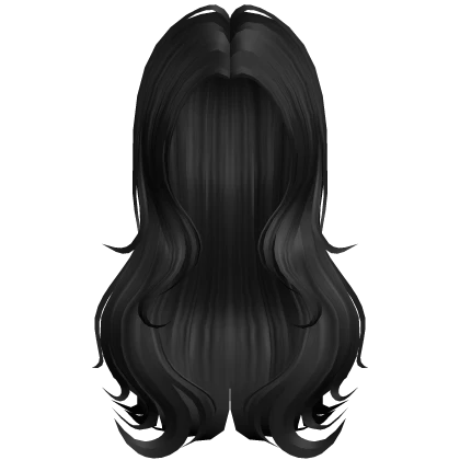 Black Swirly Messy Butterfly Long Hair