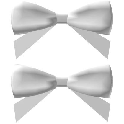 ♡ cute white stacked double bow hair clip (right)