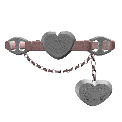 Chrome y2k heart belt 3.0