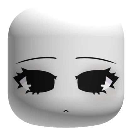 Cute Tired Chibi Face - White