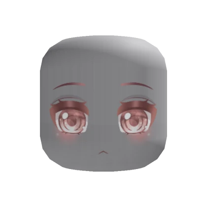 Sad Brown Pink Anime Eyes Kawai Pastel Makeup Mask