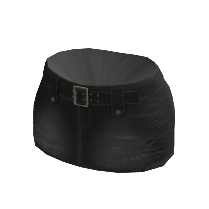 Black Short Denim Skirt Y2K