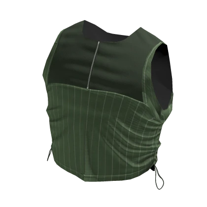 ♡ green striped biker top