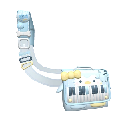  ♡ kawaii silly blue piano music penguin bag 1.0