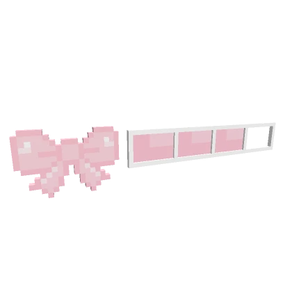 Pink Bow Cute Pixel Health bar