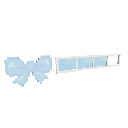 Blue Bow Cute Pixel Health bar