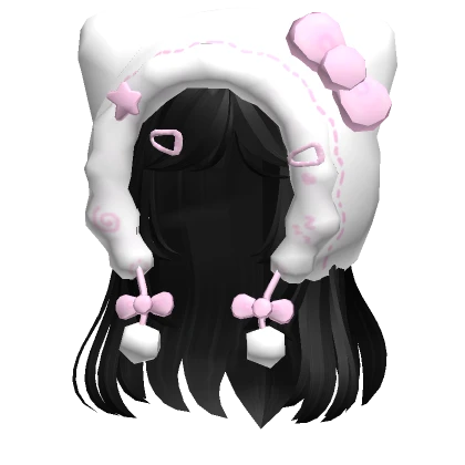 ♡ Adorable Hair with a Kitty Hood (Black)