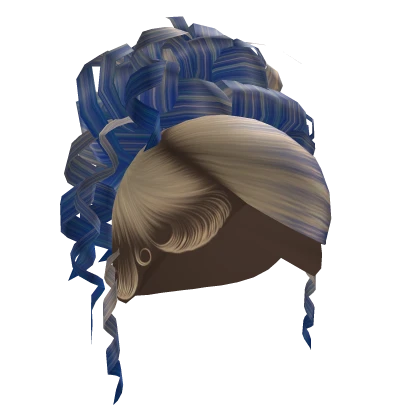 Heavenly Updo in Blonde & Blue Ombre