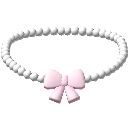 ♡ pearl ribbon bow necklace