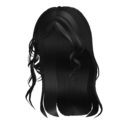 Curly Curtain Bangs Hair (Black)