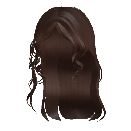 Curly Curtain Bangs Hair (Brown)