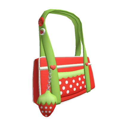 ♡ cutesy red strawberry school bag ♡