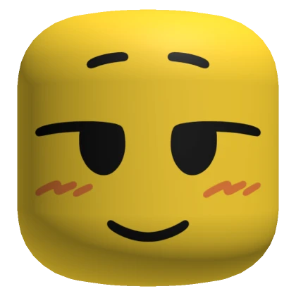 Blushing Smile Noob Face - Yellow