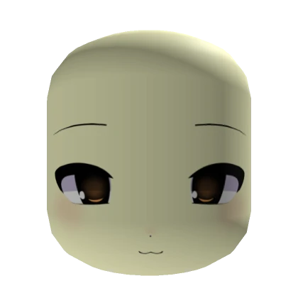 kawaii anime girl facemask with brown eyes ୭ ˚.