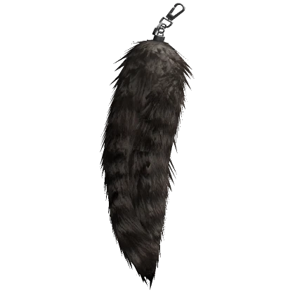 Raccoon Fur Side Keychain