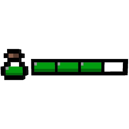 Green 8-Bit XP Bar 3/4