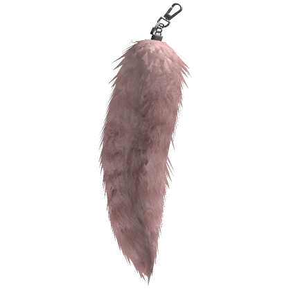 Raccoon Pink Fur Side Keychain