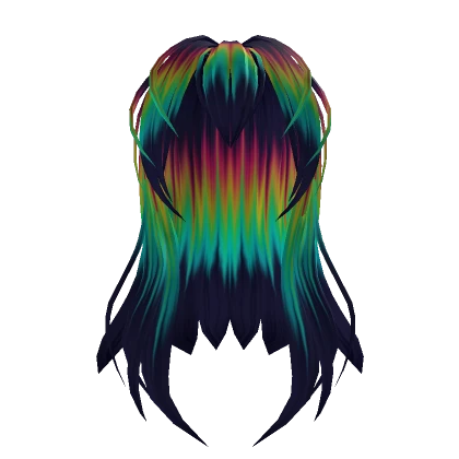 Rainbow Mysterious Mage Flowing Hair