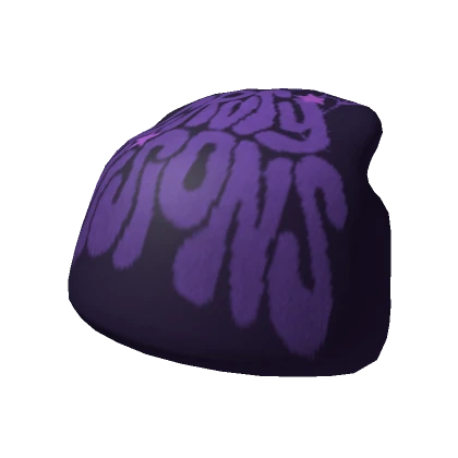 Purple Spider Web Y2K Gravity Visions Beanie