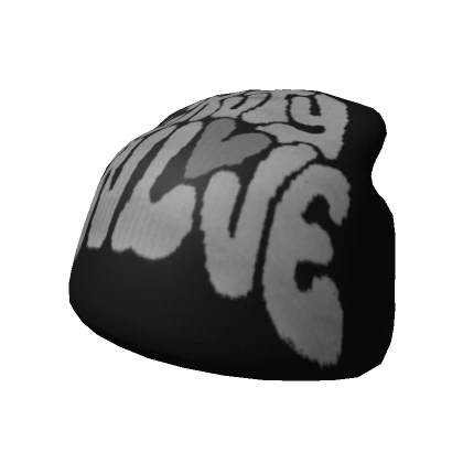 Black & Grey Gravity In Love Beanie