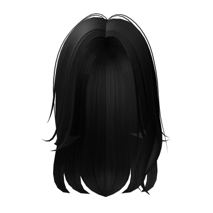 black long blowout hair