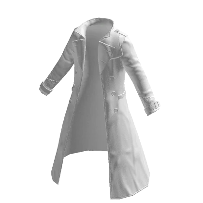 White classic trench coat layered