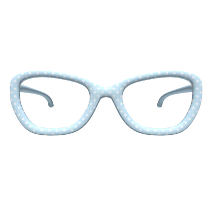 ♡ kawaii cute pastel blue polkadot jelly glasses