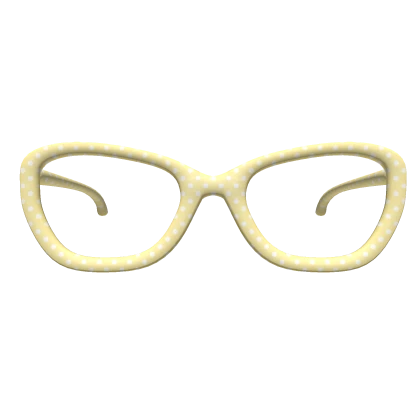 ♡ kawaii cute pastel yellow polkadot jelly glasses