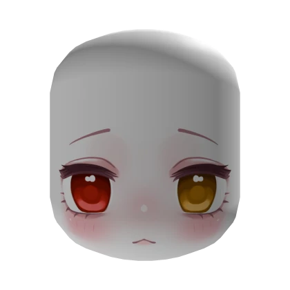 💗 Kawaii Red Yellow Shy Cute Face 