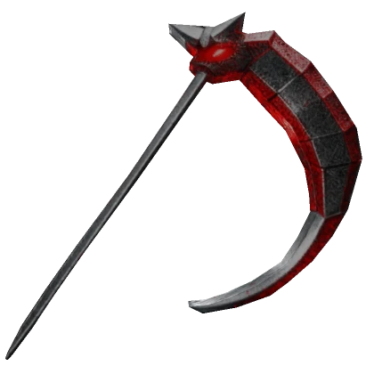 ❤️ Red Steel Oni Scythe